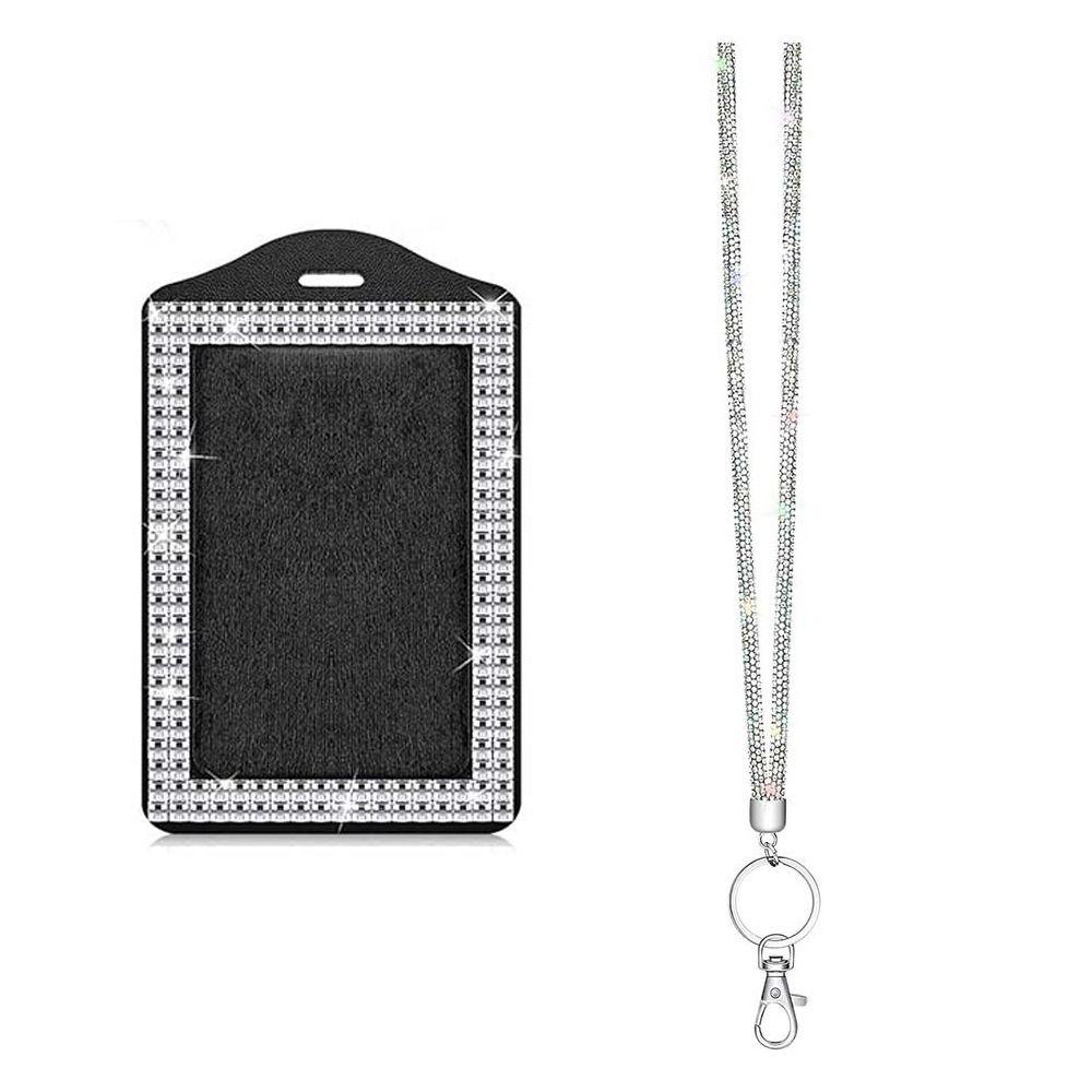 Retractable Lanyard Shiny Finish Badge Reel Bling ID Holder Keychain Hospital Setting