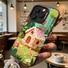 Gingerbread House Macarons Hard Phone Case for Iphone 16 15 14 13 12 11 Pro Max Mini Shockproof Anti-Scratch Protective Cover