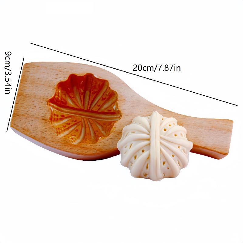 Solid Wood Hand Made Stuffed Bun Pattern Mantou Mold Is Suitable For Novices To Make Hand Made Steamed Bun Pasta