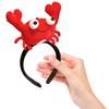 [TOYMYTOY] Lobster Headband & Crab Headpiece - Set of 2 - Funny, Realistic Big Crab & Big Lobster, Seafood Plush Hairband, Cute, Photogenic,