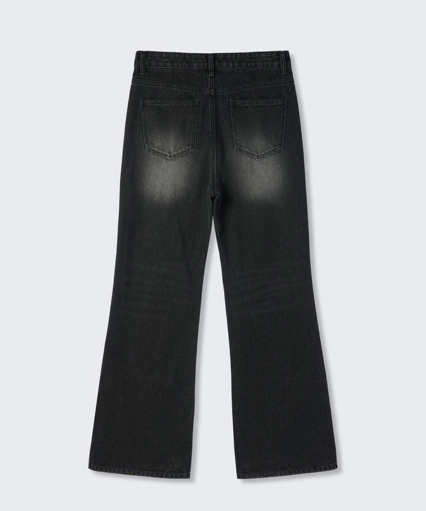 Musinsa Standard Woman Women'S Loose Flare Denim Pants [Washed Black]
