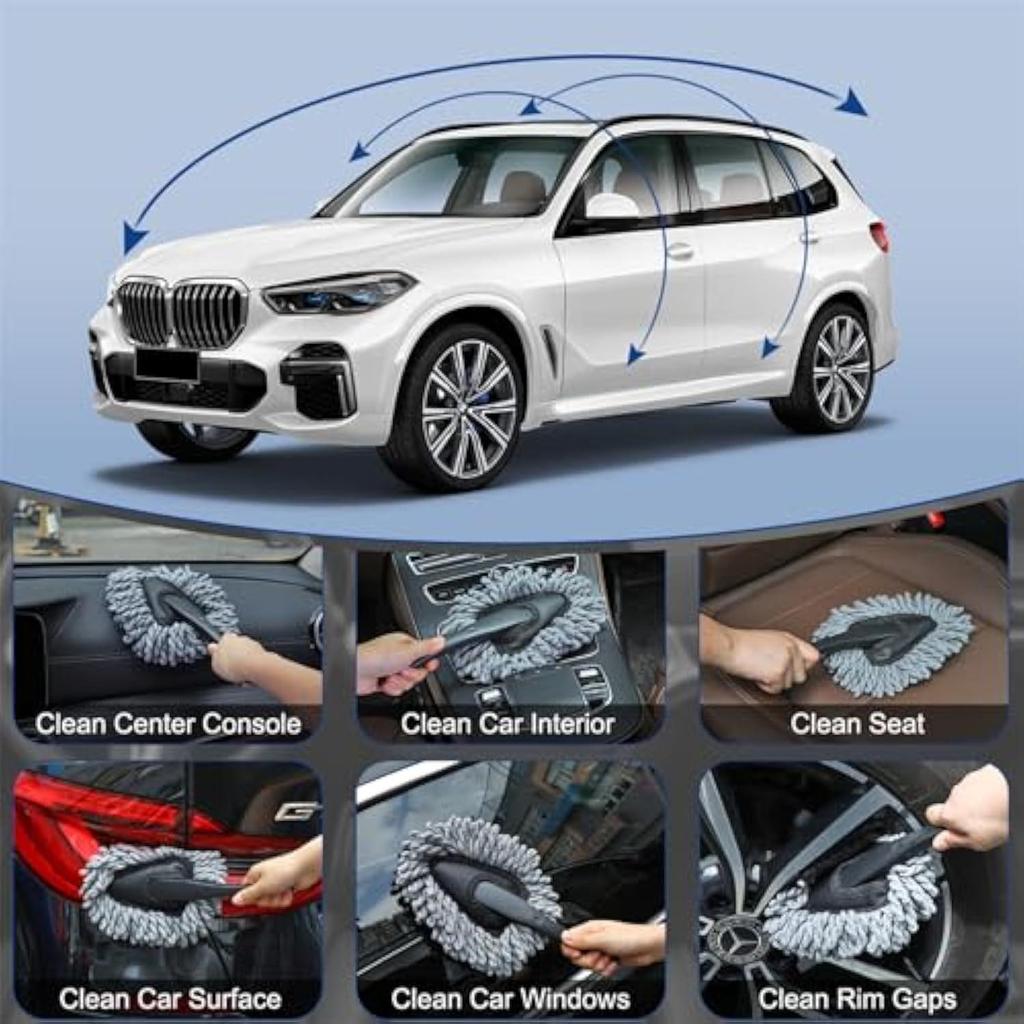 Universal Car Interior Cleaning Kit: Duster Brush & Gel for Cars, Trucks, SUVs