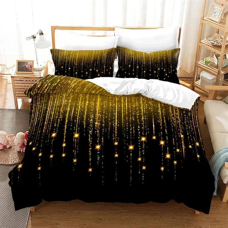 Galaxy Soft Duvet Cover Quen King-Sized Dimensionsd Dimensions Modern Universe Star Print Beding Set Abstract Geometric Comfortable Quilt Cover For