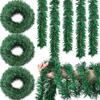 5,5 m Kiefer Weihnachtsgirlande Dekorative Grüne Künstliche Weihnachtsbaum Rattan Banner Party Kunststoff Anhänger Lametta Hängende Dekoration