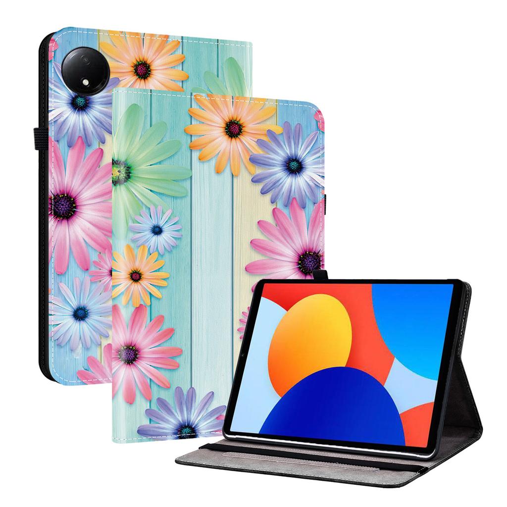 Capa de Tablet de Couro PU para Xiaomi Redmi Pad SE 8.7 - 11 Estilos! Durável, com 2 compartimentos para suporte, porta-lápis e compartimentos para cartões, capa traseira de TPU flexível