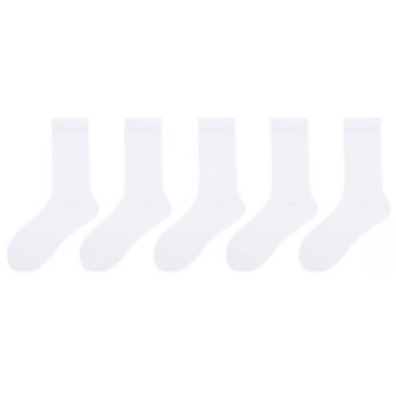 Premium Solid Crew Socks 5 Packs