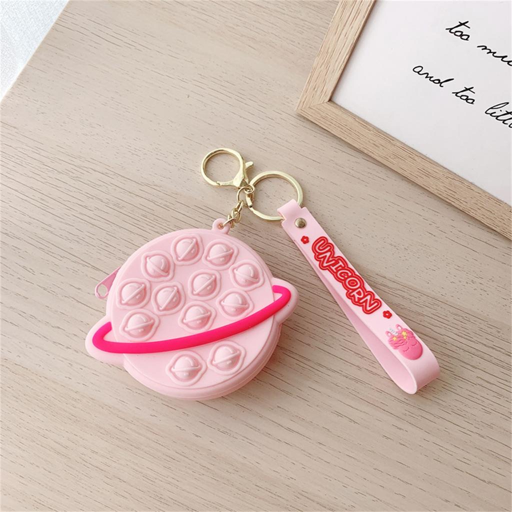 Push Bubble Sensory Toys-Mini Portofel pentru copii Geanta pentru monede din silicon