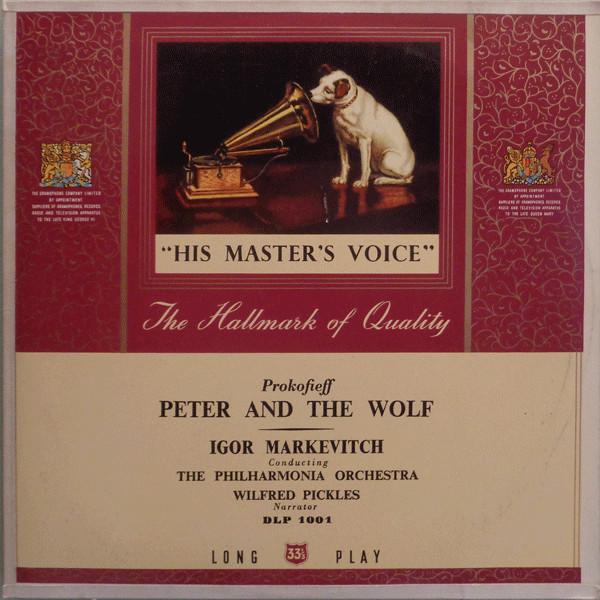 

10inch Record SERGEI PROKOFIEV IGOR MARKEVITCH Peter And The Wolf DLP1001 His Masters Vo 1952 UK Classical Used
