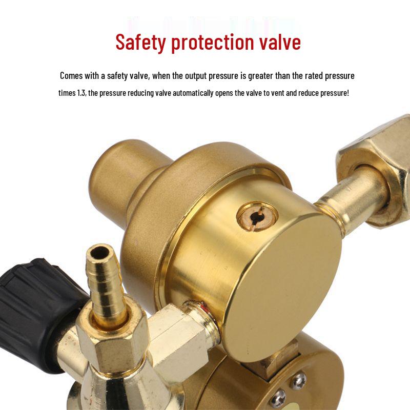 Dual-Tube Argon Pressure Regulator YQAr-731L with Reducing Valve and Pressure Gauge