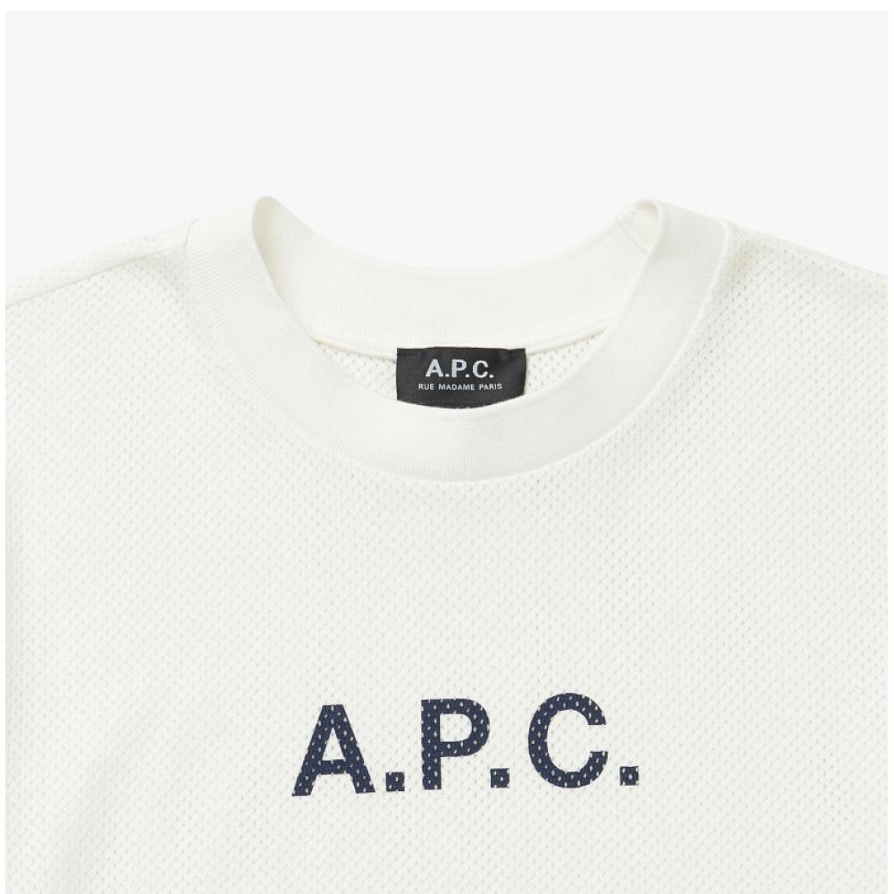 ApeSSe Cogaf F26179 Aad Ecru Mae Mae Pique MeSh Women S Short Sleeve Tee