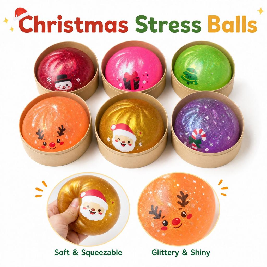 Christmas Steamed Bun Toy Maltose Stress Toy for Kids and Adults