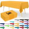 Homaxy Versatile Disposable Table Cloth  Plastic Waterproof Tablecloth Decorative Rectangle Table Covers of Party Camping Picnic