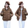 Fashion Stand-up Collar Down Cotton Jacket Women's Winter 2025 New Thickened Cotton Jacket Slimming Short Padded Jacket