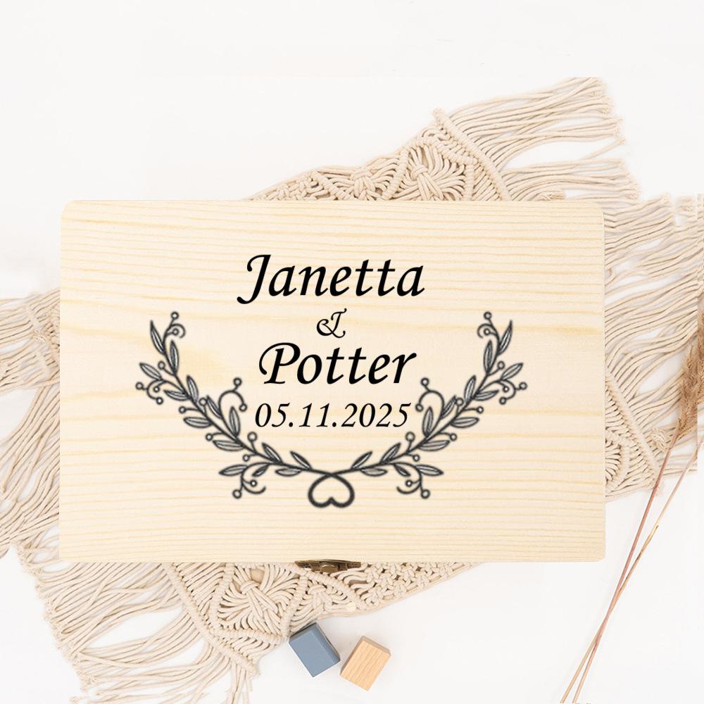 Personalized Keepsake Box,Personalized Engraved Gift Box, Couple's Custom Box, Memorial Gift Box, Wooden Storage Boxes