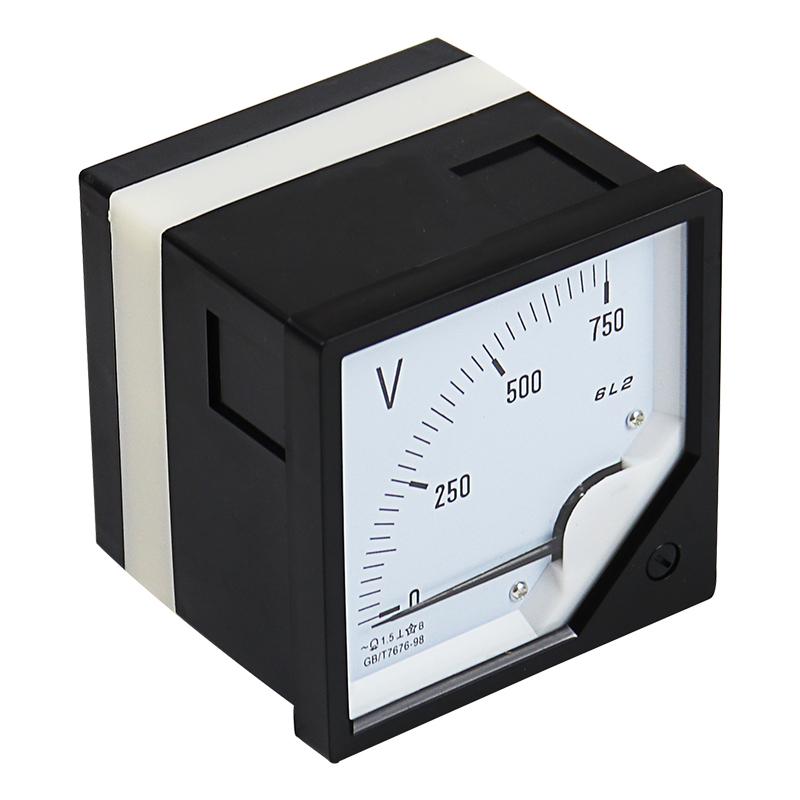 6L2-V Pointer Voltmeter Analog Volt Meter 80mm X 80mm AC50V 100V 150V 250V 300V 450V 500V 600V 750V Electric Votage Meter