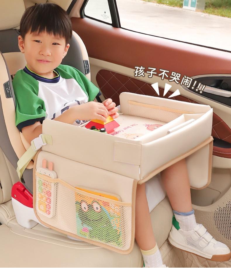 Car Dining Drawing Table Car Child Safety Seat Tray Cartoon Car Seat Table Tray Small Table Storage Tool Foldable Waterproof