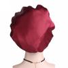 New Women's Satin Solid Wide-brimmed Sleeping Hat Unisex Head Wrap Elastic Band Cap Hair Care Bonnet Night Hat Bonnet De Nuit