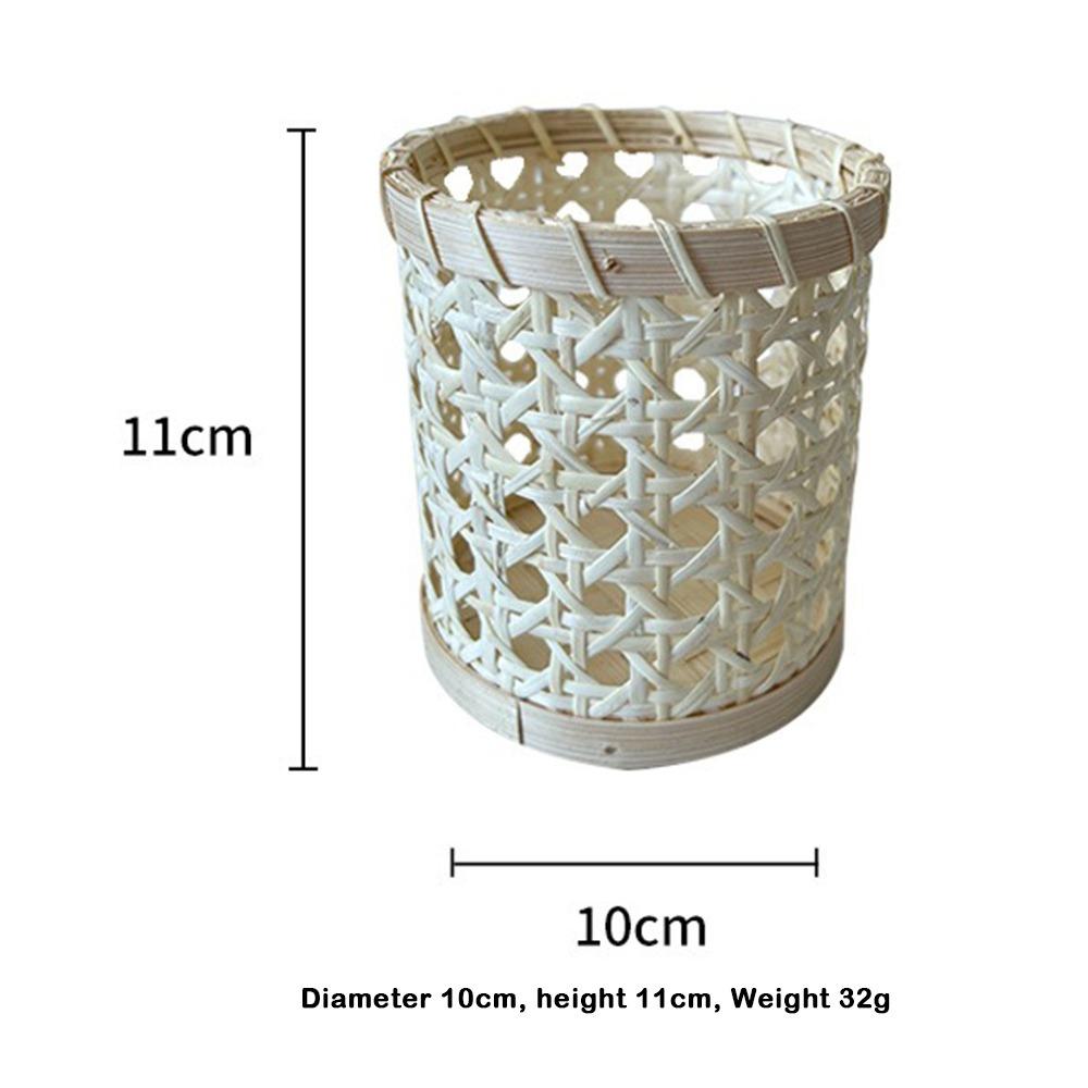 Bamboo Woven Cup Holder Rack Retro Tea Cup Storage Box Convenient Paper Cup Dispenser  Tea Ceremony