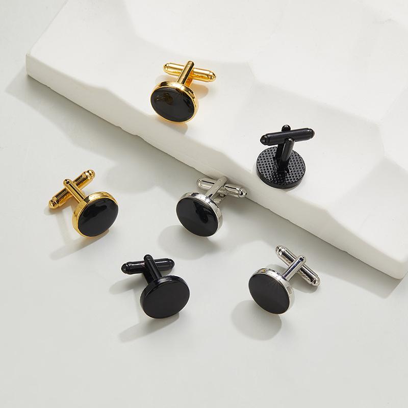 1Pair Light Luxury Versatile Shirts Round Cufflinks For Men Shirt Cuffs Nail Bridegroom Suit Sleeve Clothing Accessories Gifts