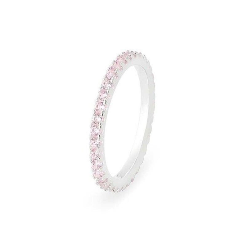 RAINDROP JEWELRY Raindrop Pink 2MM Brilliant Eternity Ring [S925]