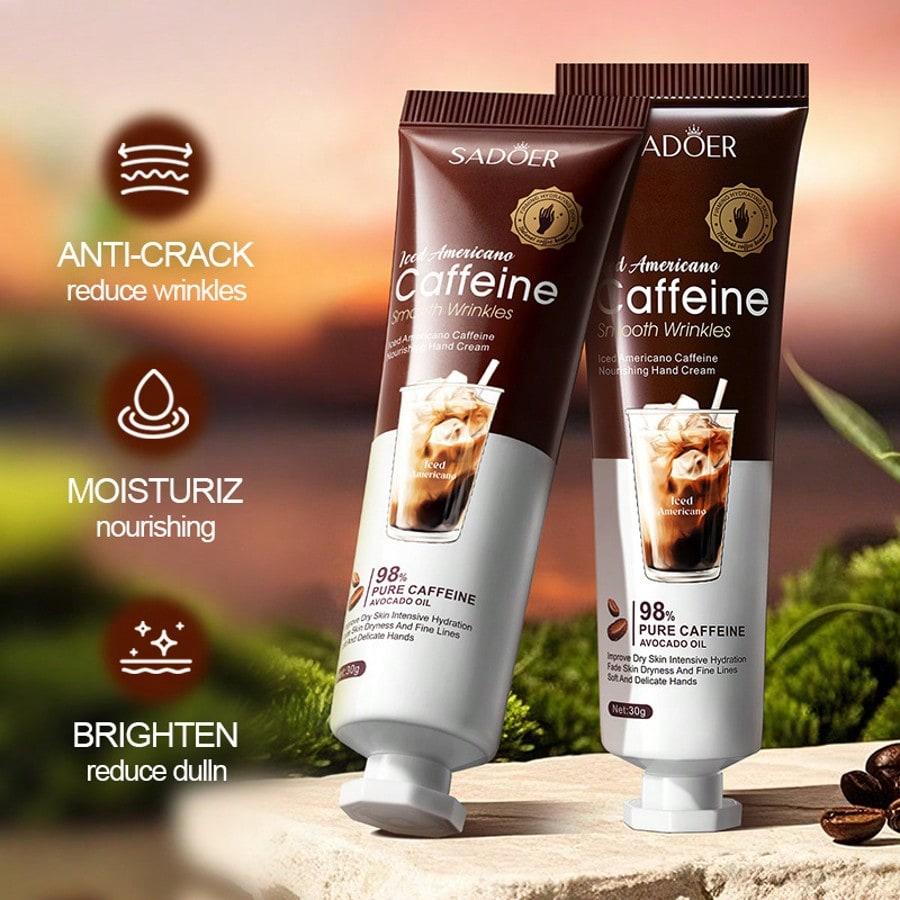 Koffein Handcreme Set 5 Stück Ice Americano Feuchtigkeitsspendend Reparierend Trockene Haut Tragbare Handpflege