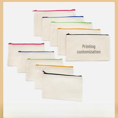 DIY Graffiti Canvas Zipper Pencil Case – Cotton, Blank Design for Customization