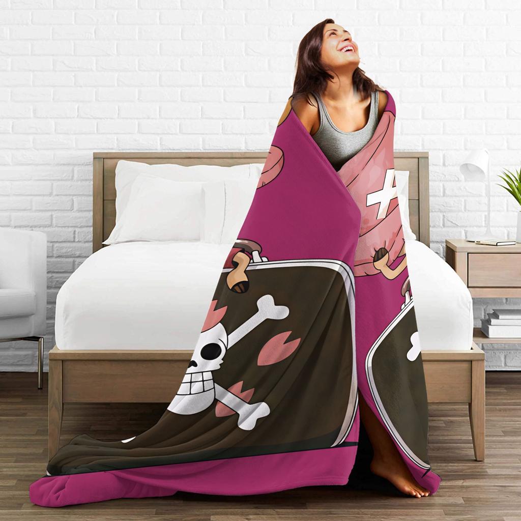 TONY TONY Chopper! Flannel Blanket Winter Warm Bedding Throws for Children Living Room Fashion Bedspread Sofa Bed Cover