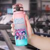 Cartoon Christmas K-Pop Demon Hunters Printed 550Ml Water Bottle Large Capacity Drinking Cup Portable Outdoor Sports Water Cup Children Kid Gift