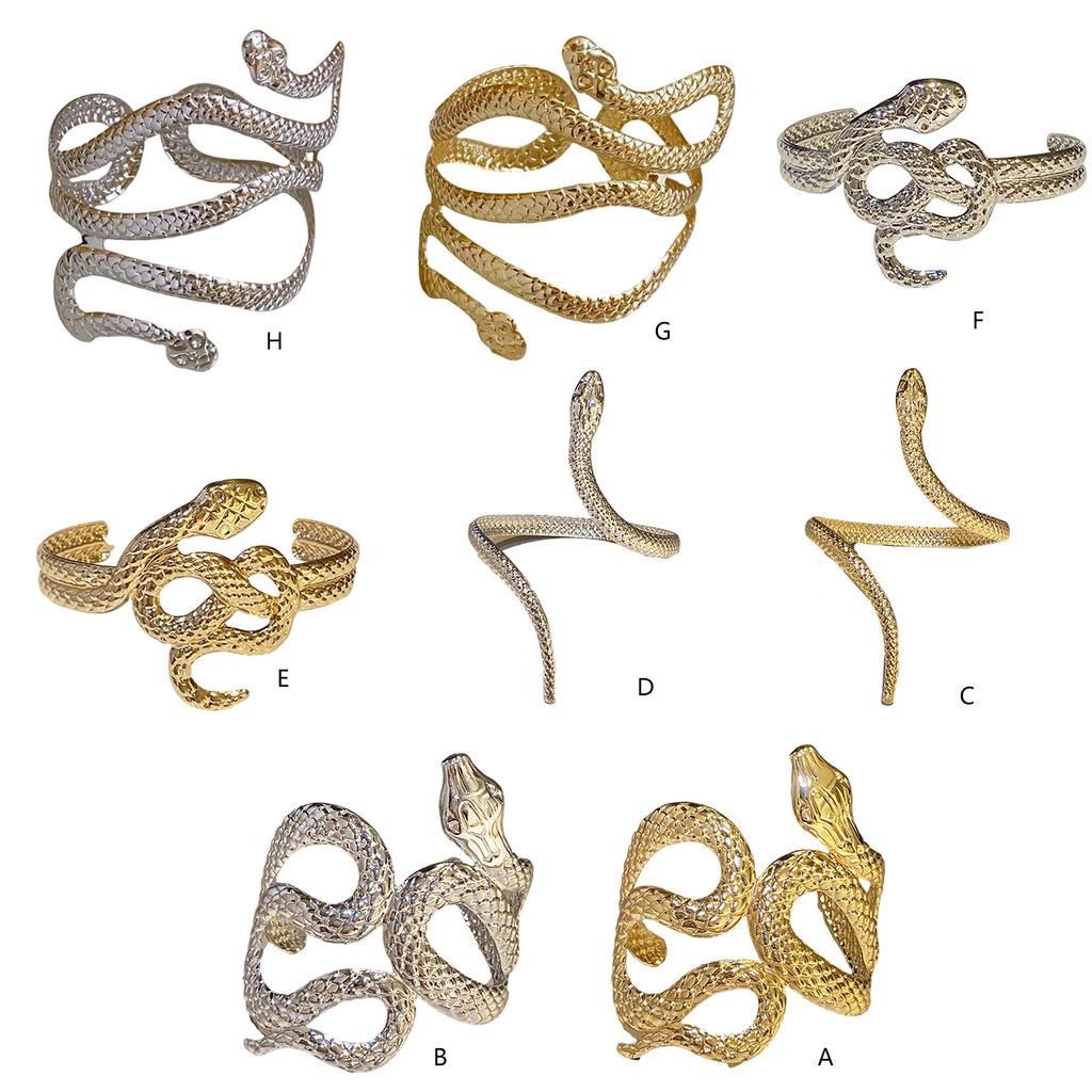 Elegant Armband Chain Blingbling Snake Arm Bracelets for Women Delicate Coils Armlet Armband Open Bangle