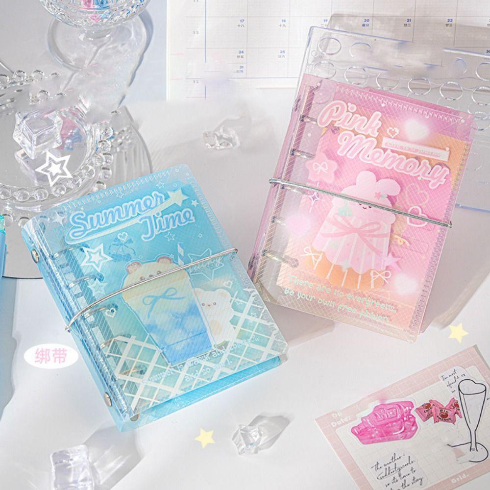 Portable Binder Ring Notebook Exquisite Diary Book Diary Book PVC Notebook  Office Use