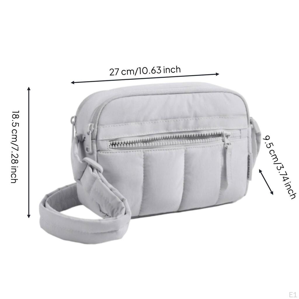 Quilted Crossbody Bag Lightweight with Adjustable Strap Compact Handbag for