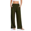 Women's Fashion Loose Sport Solid Yoga Elasticity Wide Leg Pants With Pockets