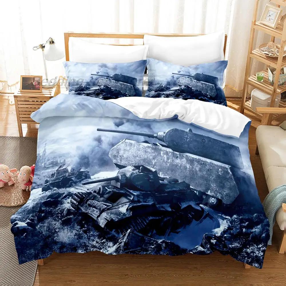 World Of Tanks Bedding Set Single Twin Full Queen King Size Bed Set Aldult Boys Bedroom Duvetcover Sets 3D Print Bed Sheet Set