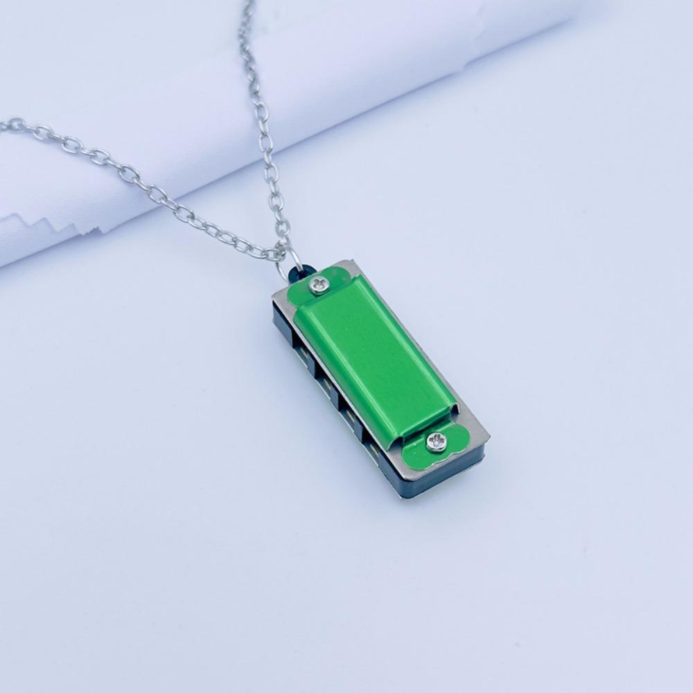 Metal Necklace Harmonica Mini Music Toy New Mini Musical Instrument  Gift
