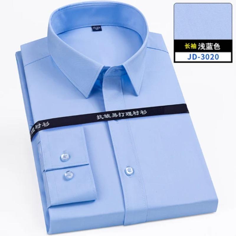 4XL 5XL 6XL 7XL 8XL Bamboo Fiber Plaid Shirt Striped Blue Casual Business Longsleeve Shirt for Men Streetwear Slim Fit Shirt Men
