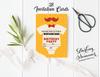 Darling Souvenir Orange Birthday Invitation Card Printable Elegant Fill or Write In Blank Party Invites 28 Pcs 5 X 7