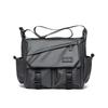 Large capacity men's 2025 fashion trend convenient commuting simple solid color messenger bag crossbody backpack