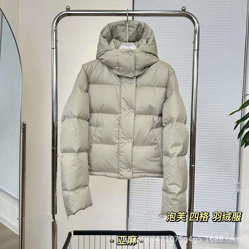 High version Lulu down jacket five-grid bread jacket short four-grid cloud three-grid puff men's and women's jacket