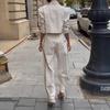 2023 Autumn Solid Color Lapel Blazer and Trousers Set