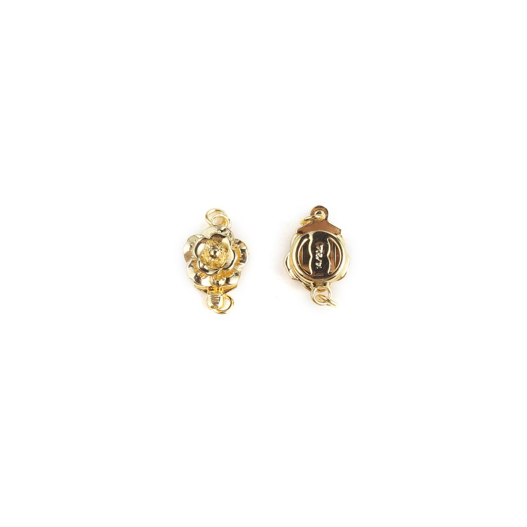2Pcs Rose-Shaped Clasps For Necklace Bracelet Brass Buckle Hooks Connector For DIY Jewelry Making Accessories