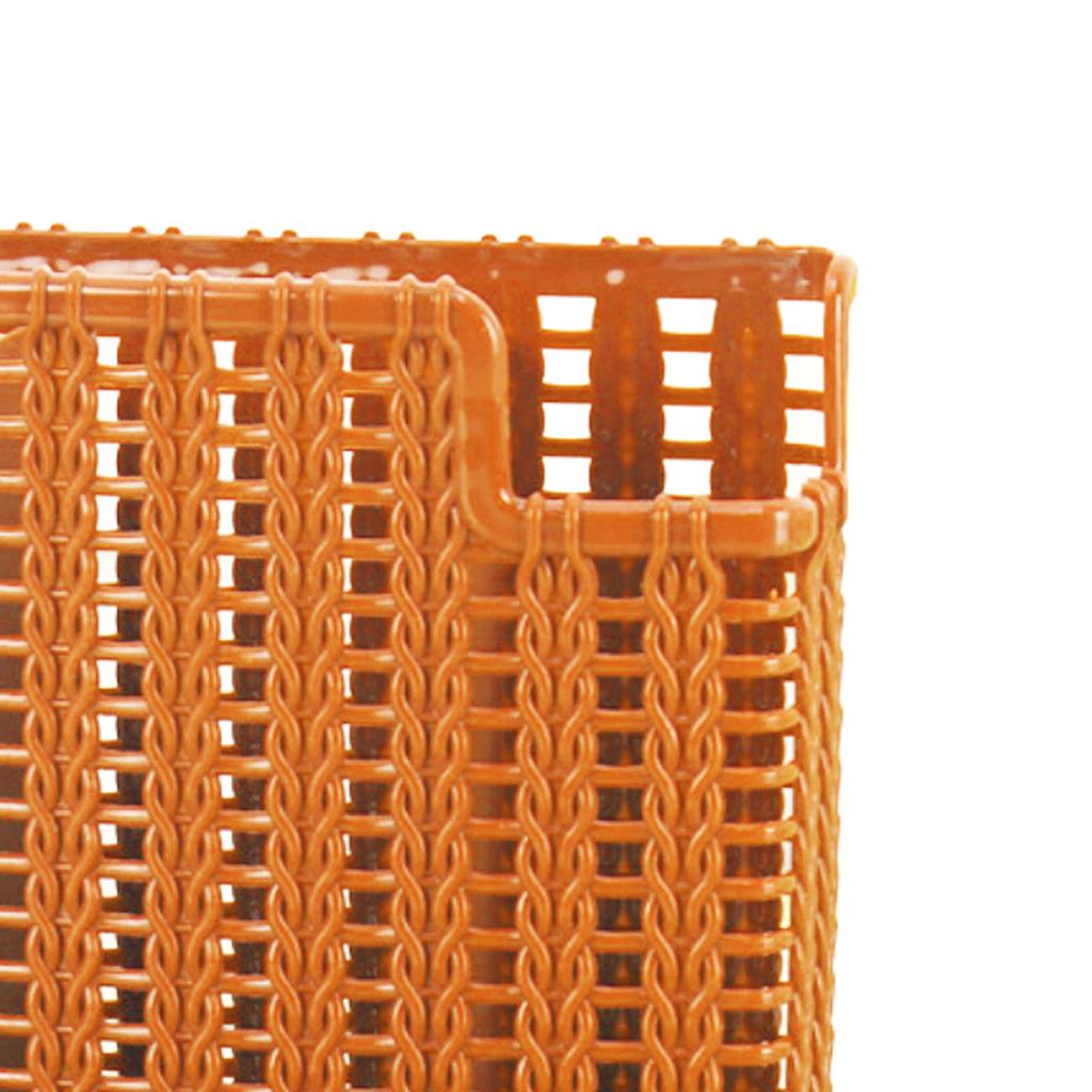 Rattan Weaving Drain Chopsticks Cage Three Compartments Multifunctional Cutlery Hollow Drainer