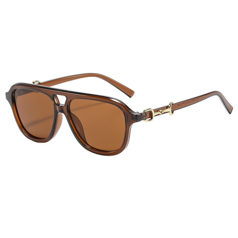 Fashion Oversized Pilot Sunglasses With Uv400 Protection For Outdoor Activities And Trendy Wear