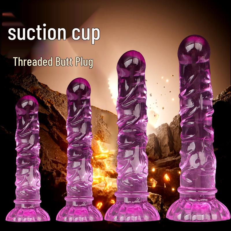 Sirena Cristal Crizantemă Ventuză Dildo & Dop Anal Filetat pentru Plăcere Realistă