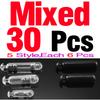 MNFT 30PCS Plastic Rattles Insert Tube for Soft Lure Worm Jig Fishing Lure Fly Tie Tying Fishing Sound Bar Clear and Black Color