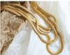 Gold-Plated Soft Snake Chain Necklace - Minimalist European & American Style Jewelry