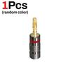 1/5PCS Gold Plated Banana Plug Connector Dual Screw Locking Metal Audio Cable Connector Quick Connect No Solder