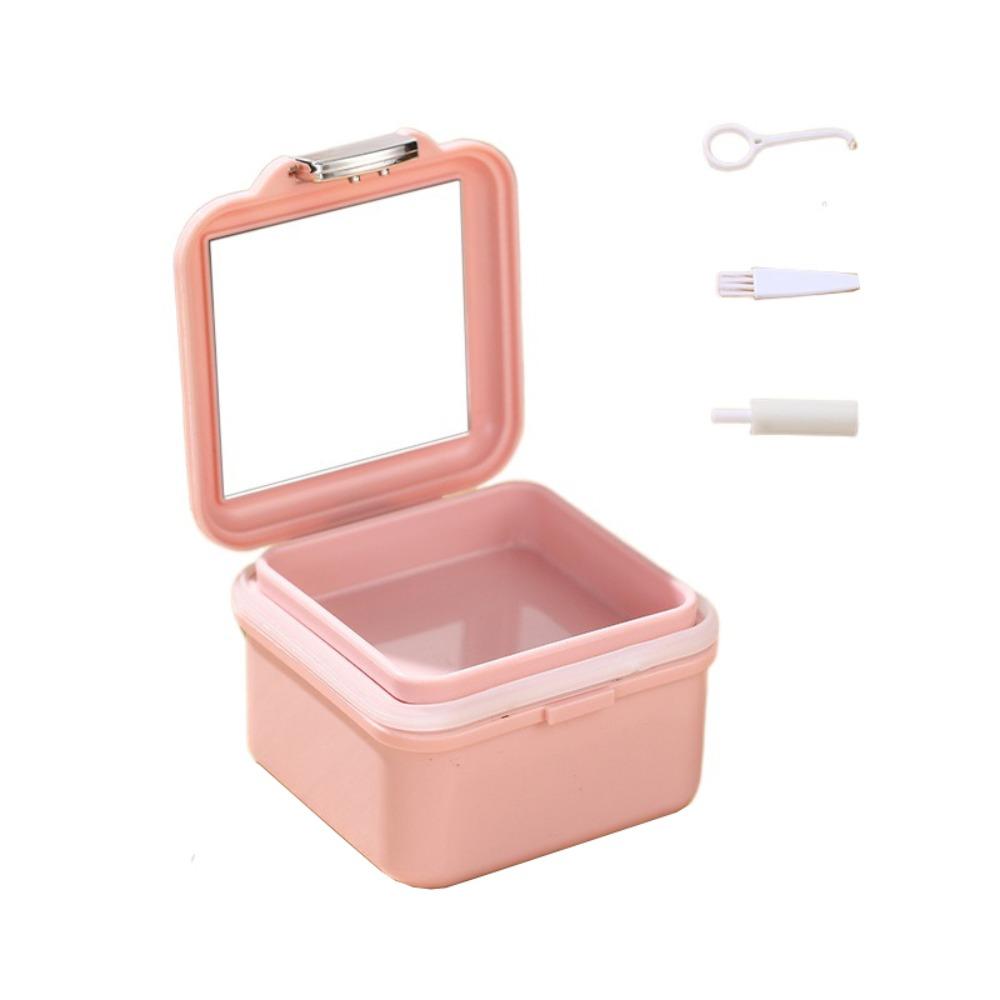 

Герметичный ортодонтический контейнер для ретейнера Пыленепроницаемый контейнер для ванночки для зубных протезов Чашка для замачивания брекетов Уход за полостью рта