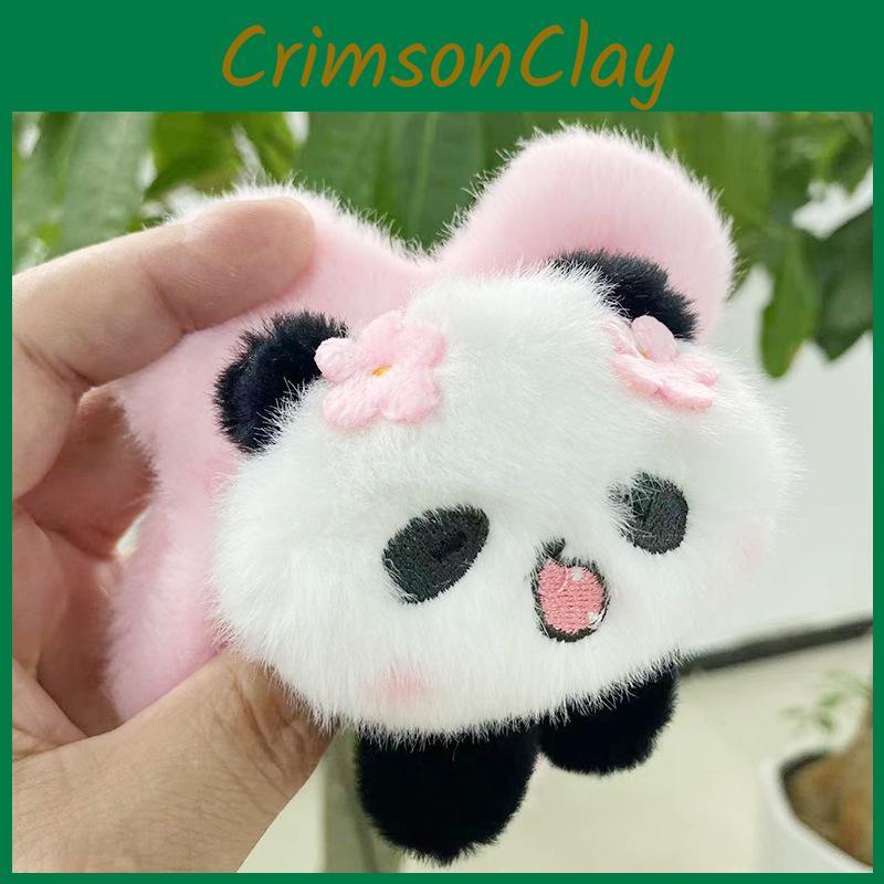 Charming Soft Plush Panda Sunflower Keychain Doll Colorful Bag Accessory Gifts