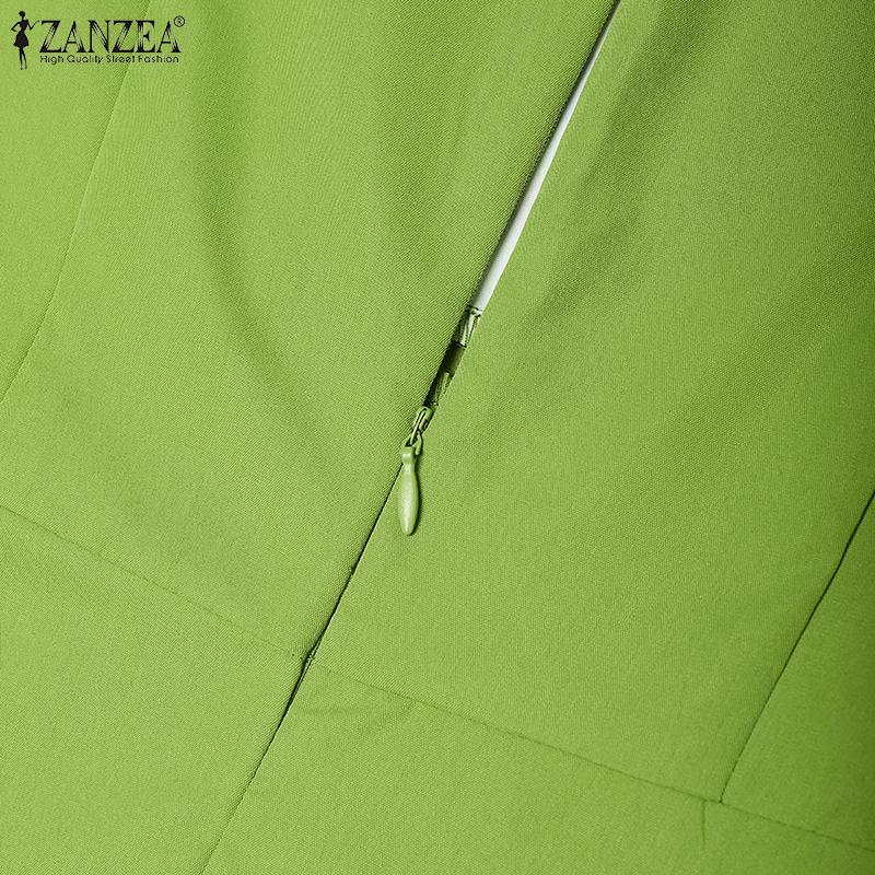 ZANZEA Damen Freizeitkleid mit Druck-Patchwork, Sommer, Kurzarm