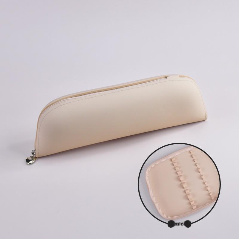 Silicone Makeup Brush Storage Bag with Zipper - Waterproof and Dust-proof for Storing Eyebrow Brush and Other Brushes When Traveling